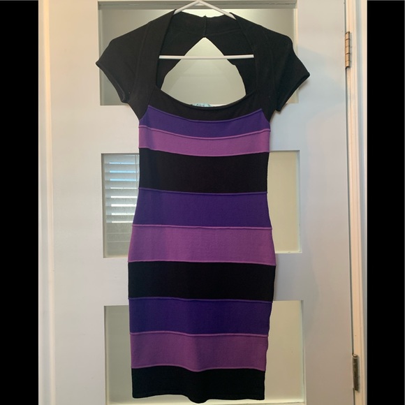 Purple and black striped bandage dress Marciano xs - Picture 1 of 2